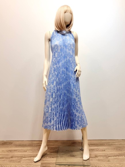 Гофре классика Жаккард голубой