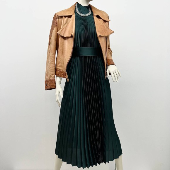 Гофре классика Армани изумрудный