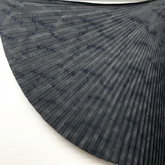 Гофре классика Лен Перья темно-серый