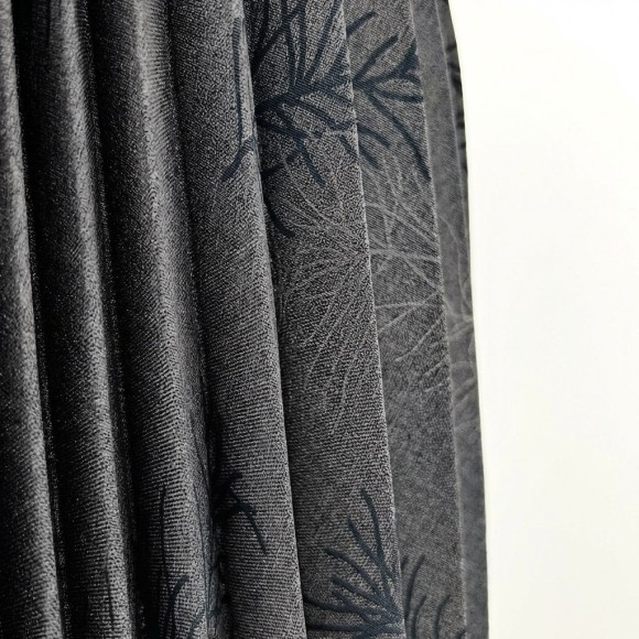 Гофре классика Лен Перья темно-серый