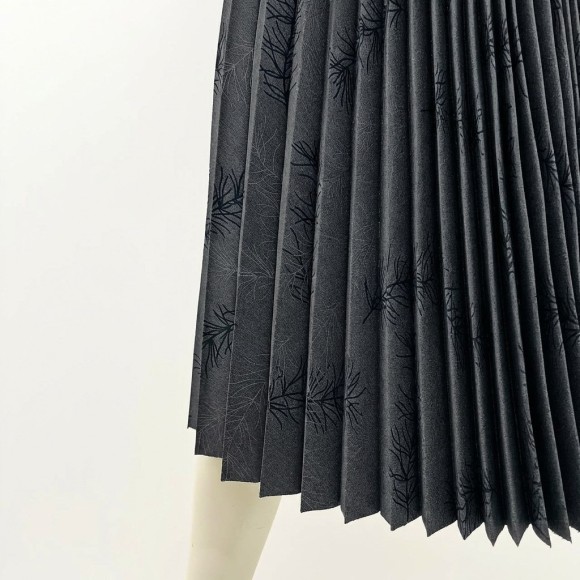 Гофре классика Лен Перья темно-серый