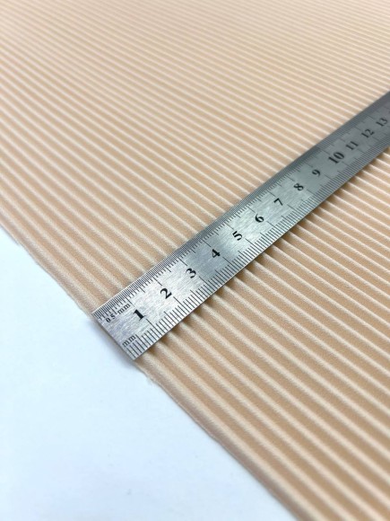 Гофре параллельное 3 мм Креп-шифон бежевый