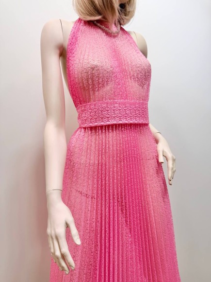 Гофре классика Гипюр розовый