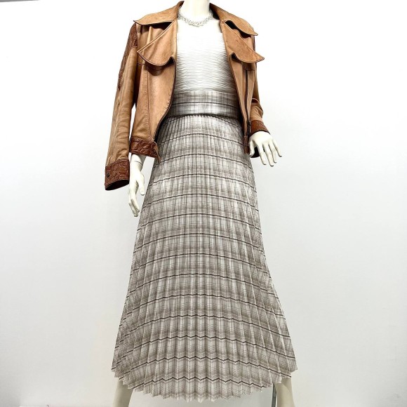 Гофре классика Клетка Индия бежевая