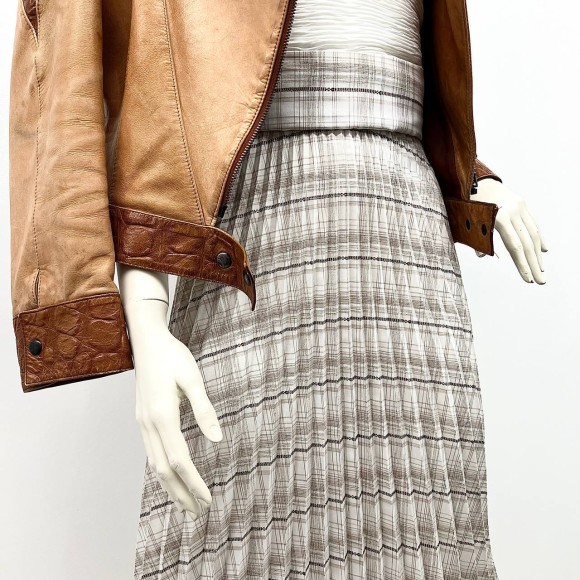 Гофре классика Клетка Индия бежевая