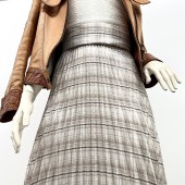 Гофре классика Клетка Индия бежевая