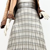 Гофре классика Клетка Индия зеленоватая