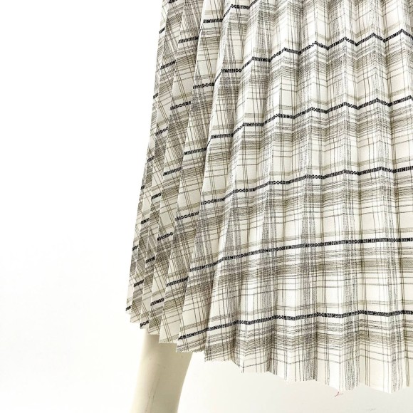 Гофре классика Клетка Индия зеленоватая