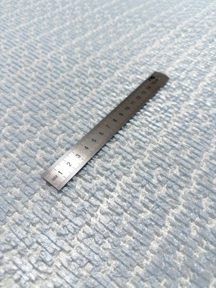 Плиссе 5 мм Гипюр голубой