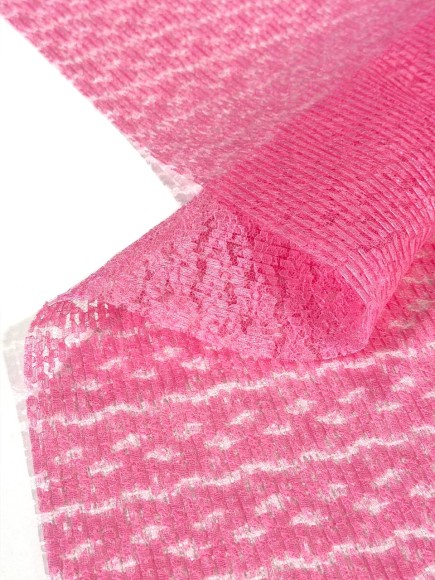 Плиссе 5 мм Гипюр розовый