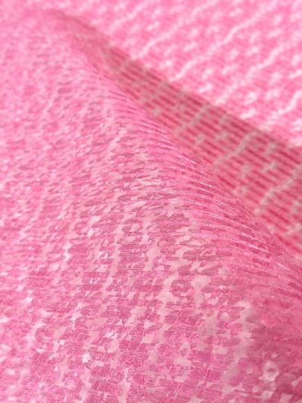 Плиссе 5 мм Гипюр розовый