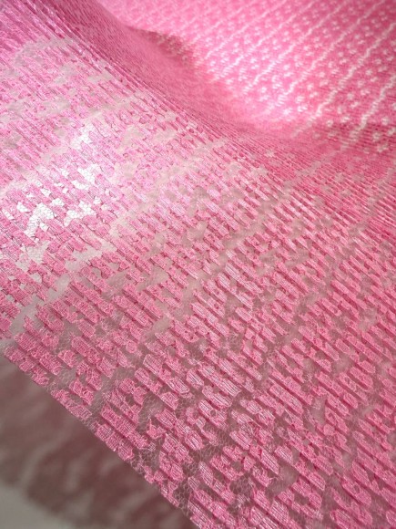 Плиссе 5 мм Гипюр розовый