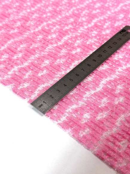 Плиссе 5 мм Гипюр розовый