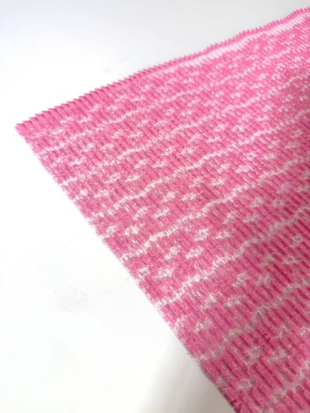 Плиссе 5 мм Гипюр розовый