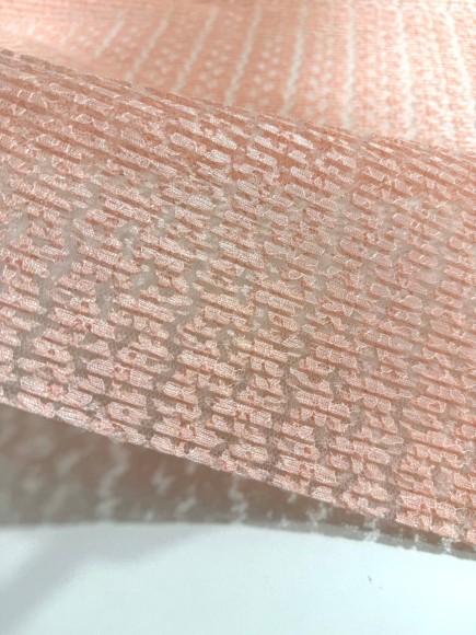 Плиссе 5 мм Гипюр персиковый
