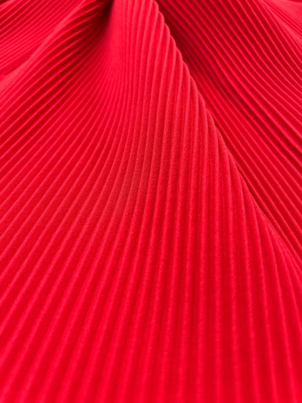 Гофре параллельное 3 мм Креп-шифон красный