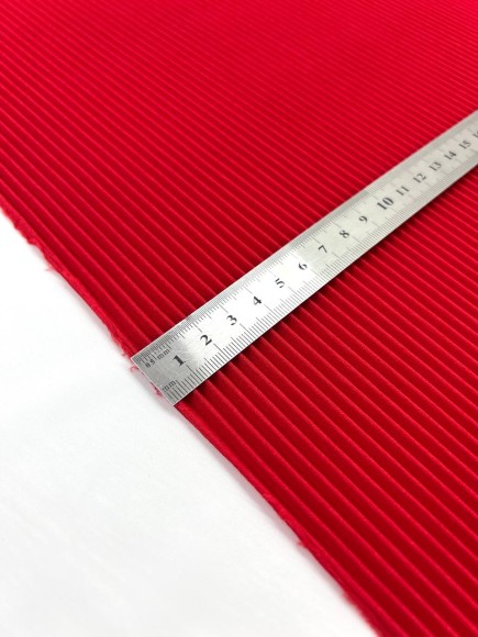 Гофре параллельное 3 мм Креп-шифон красный