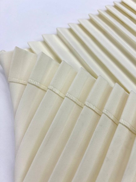 Плиссе 1.5см Костюмная молочная