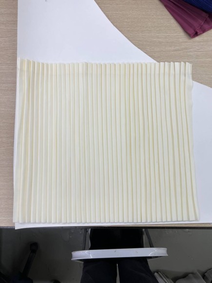 Плиссе 1.5см Костюмная молочная