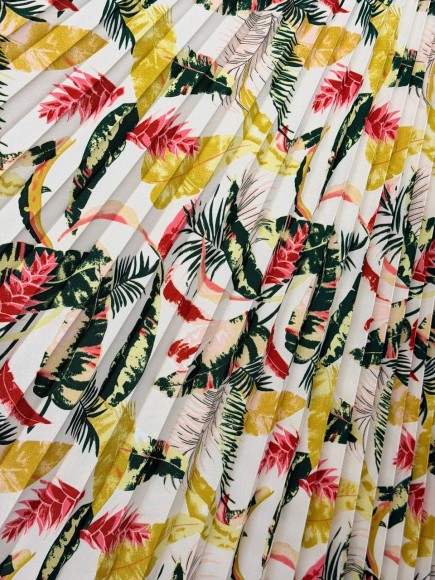 Гофре классика Габардин листья светлые