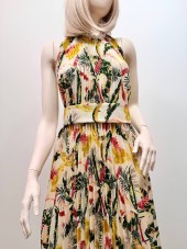 Гофре классика Габардин листья светлые Гофре классика Габардин листья светлые