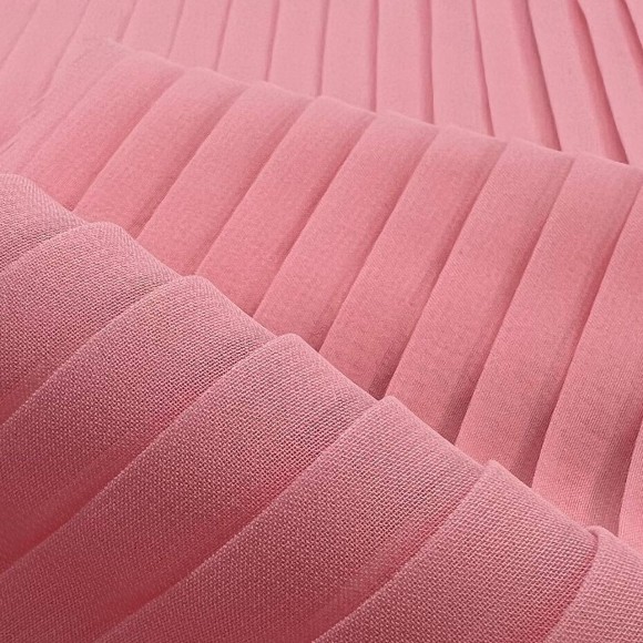 Плиссе 1см Шифон светло-розовый