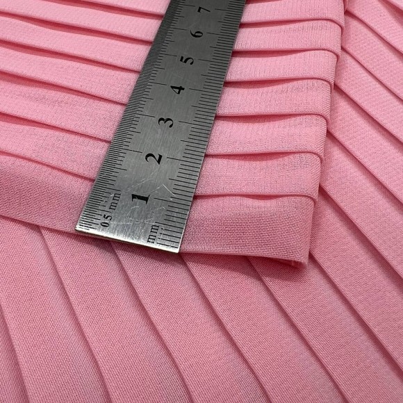 Плиссе 1см Шифон светло-розовый