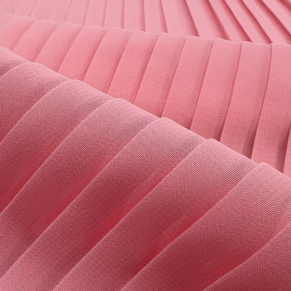 Плиссе 1см Шифон светло-розовый