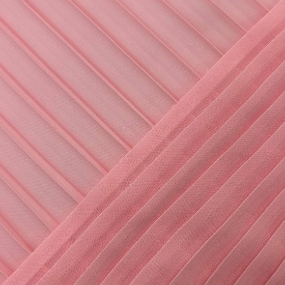 Плиссе 1см Шифон светло-розовый