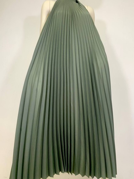 Гофре классика Креп Шифон хаки с блеском