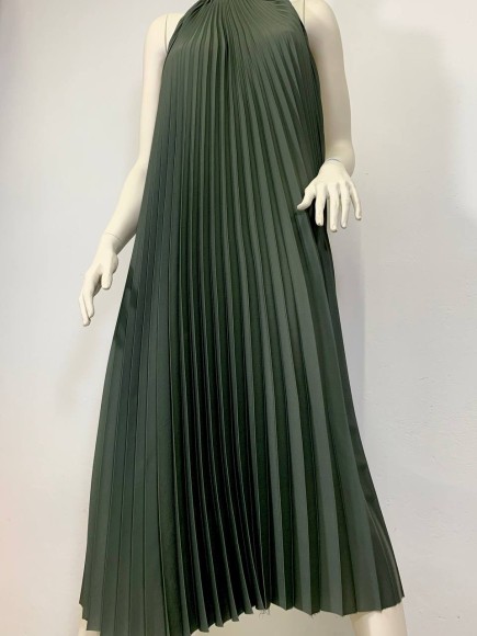 Гофре классика Креп Шифон хаки с блеском