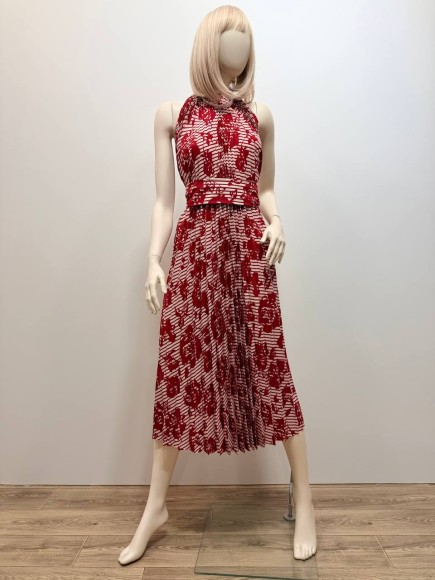 Гофре классика Плат. полоска + роза