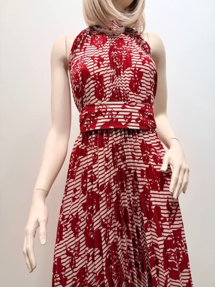 Гофре классика Плат. полоска + роза