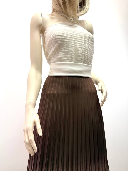 Гофре Плательная белый прокрас коричневый Гофре Плательная белый прокрас коричневый