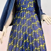 Гофре коническое Шифон желтая с узором