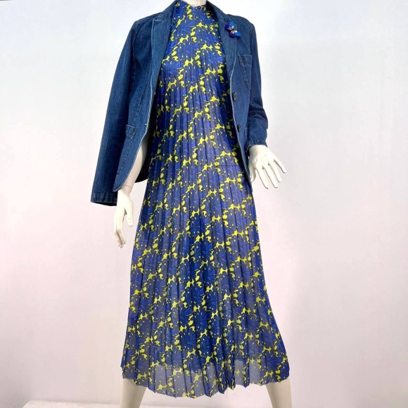 Гофре коническое Шифон желтая с узором