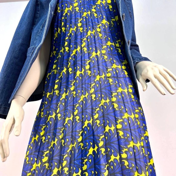 Гофре коническое Шифон желтая с узором