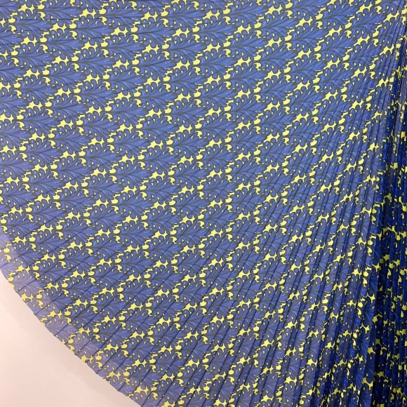 Гофре коническое Шифон желтая с узором