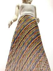 Гофре Плательная белая прокрас радуга