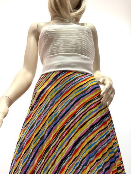 Гофре Плательная белая прокрас радуга Гофре Плательная белая прокрас радуга