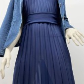 Гофре классика Шифон темно-синий