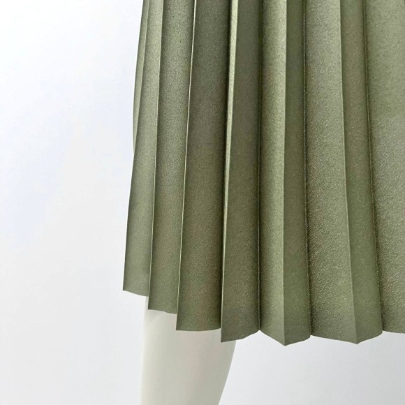 Гофре классика Креп-шифон темно-оливковый матовый
