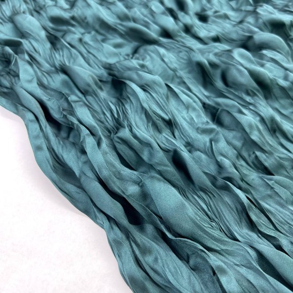 Складка Креш продольный Армани изумрудный