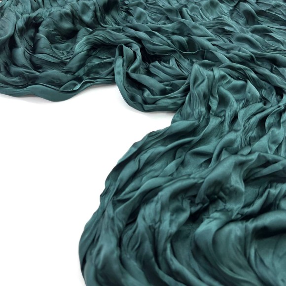 Складка Креш продольный Армани изумрудный