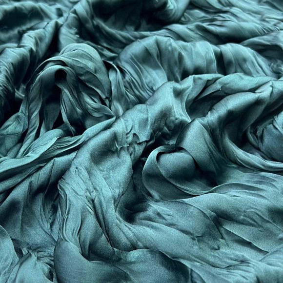 Складка Креш продольный Армани изумрудный