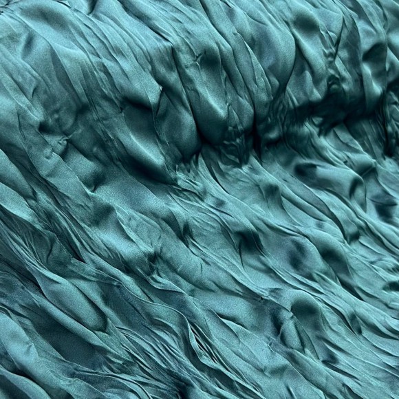 Складка Креш продольный Армани изумрудный