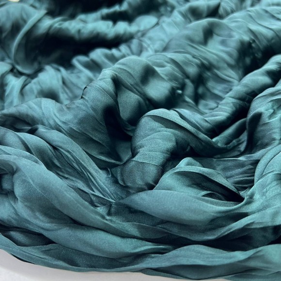 Складка Креш продольный Армани изумрудный