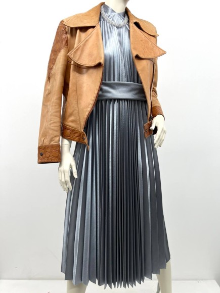 Гофре классика Трикотаж сияющее серебро