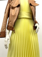 Гофре классика Лен смесовый желтый