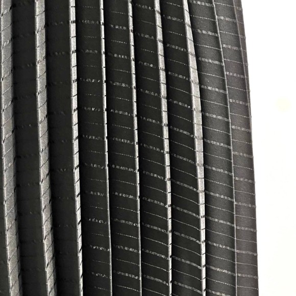 Гофре классика Костюмная черная в полоску